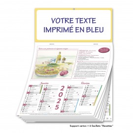 CALENDRIER 6 FEUILLETS RECETTES