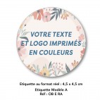 EXEMPLE ETIQUETTE RONDE PAPIER