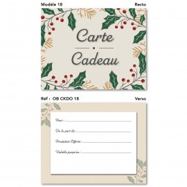 CARTE CADEAU MODÈLE 18